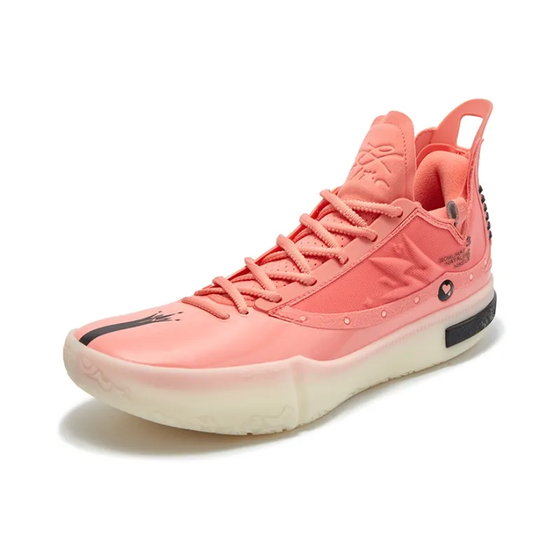 361° Joker 1 GT Cushioning, Slip Resistant, And Abrasion Resistant Low Top Basketball Shoes Men's Starfish Pink-1