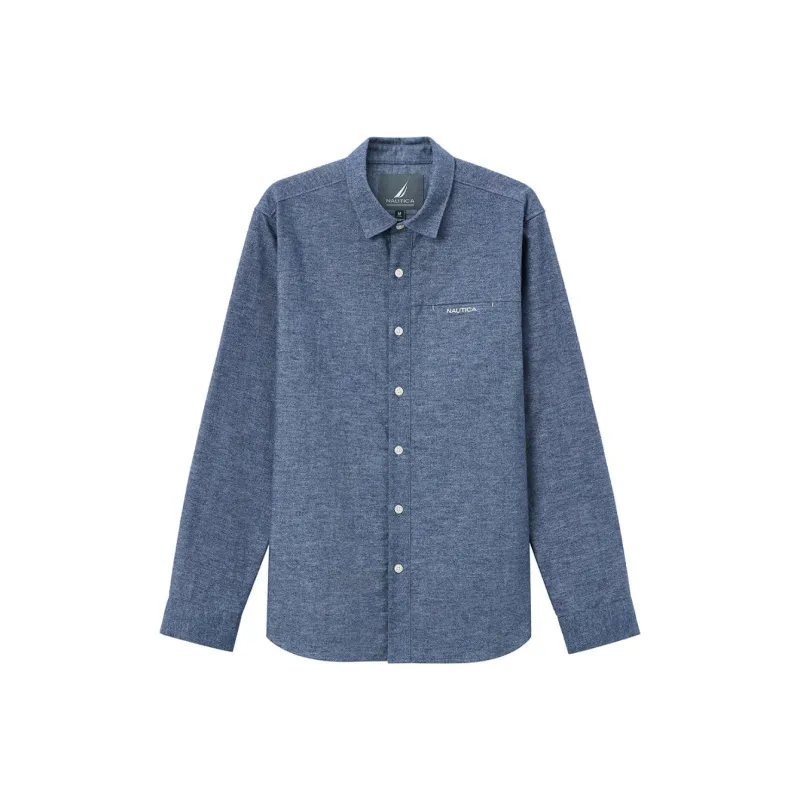 NAUTICA Shirts Men 4NV Navy Blue 214-0