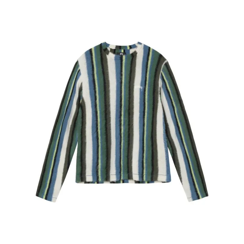 Stussy Vertical Striped Knit Crew-7