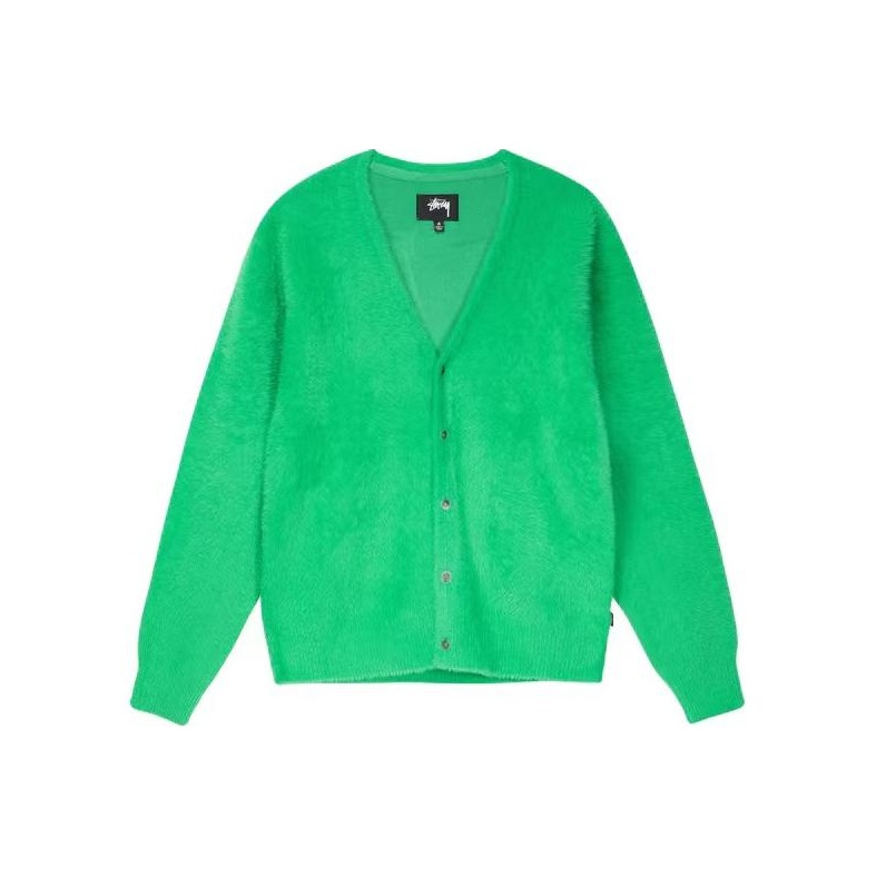 Stussy Shaggy Cardigan Blue M - POIZON
