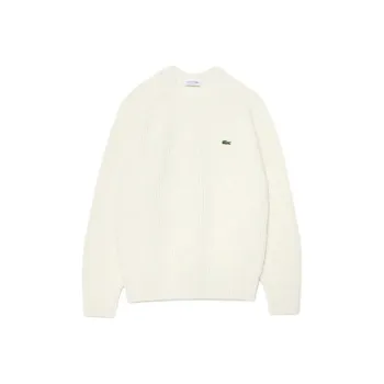 LACOSTE Logo Embroidered Crewneck Knitted Jumper