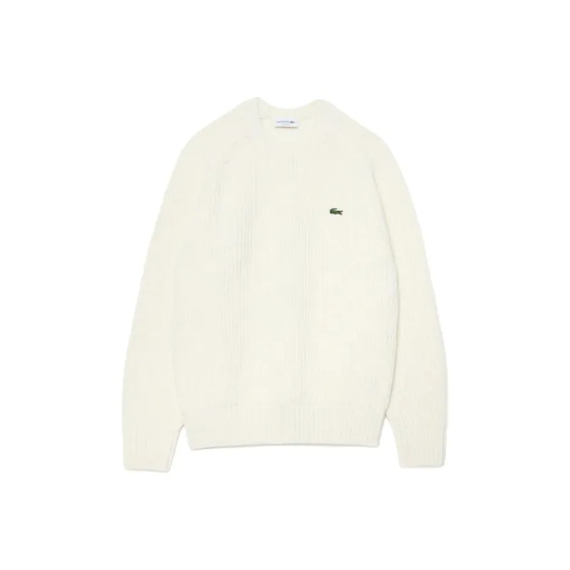 LACOSTE Logo Embroidered Crewneck Knitted Jumper-0