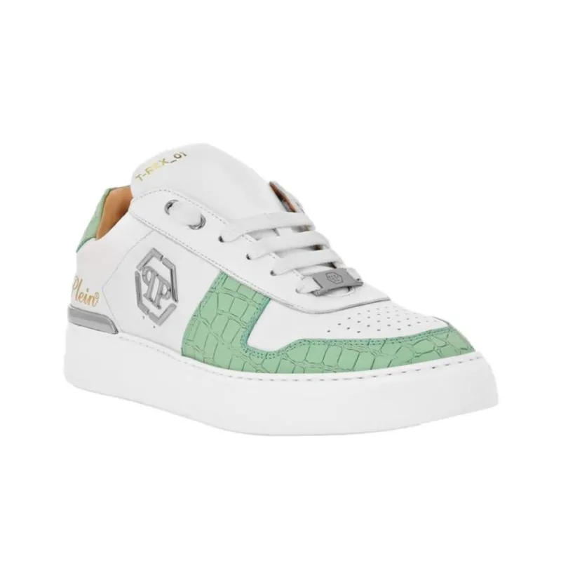 PHILIPP PLEIN Slip Resistant Low Top Skateboard Shoes Unisex Green-2