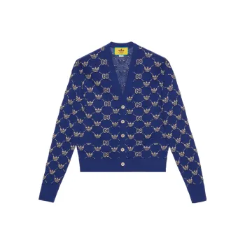 GUCCI x Adidas Originals Adidas X Gucci Co branded Series SS23 Knitwear Men's Blue