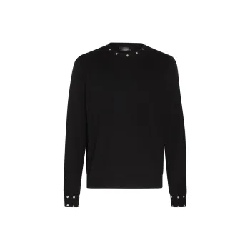 VERSACE Embellished Crewneck Sweater