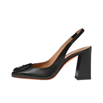 Santoni Chunky Heel High Heels 8.5cm Women's Black