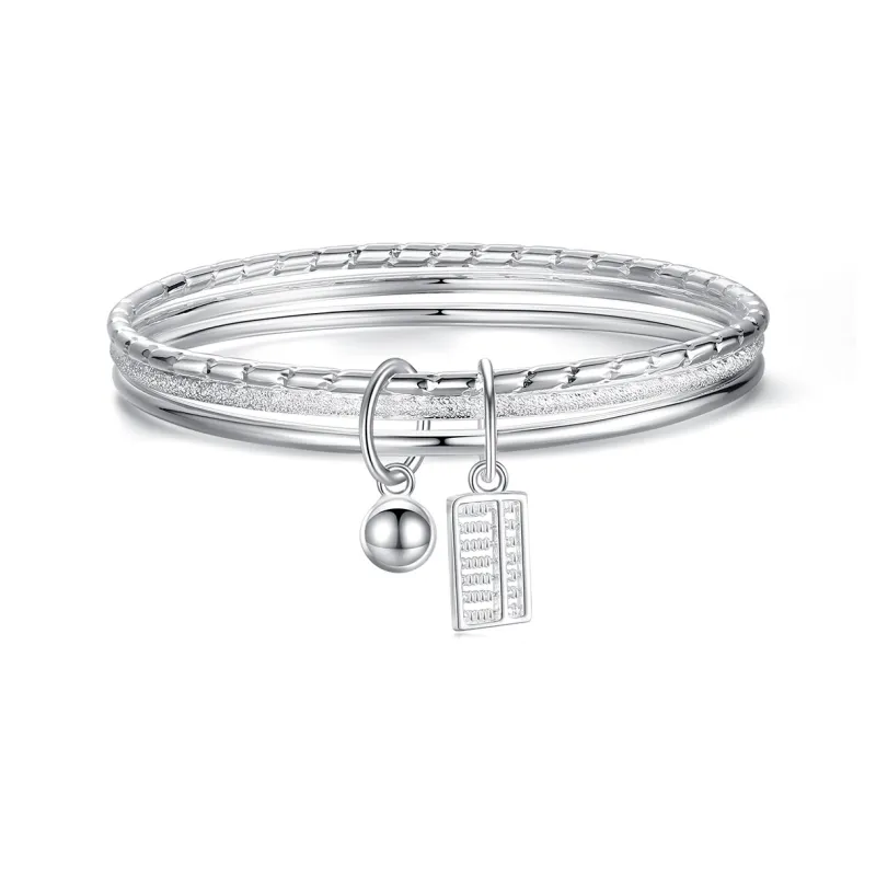 Nine Music 999 Fine Silver Bangles Women's-0