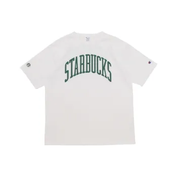 Starbucks/starbucks X Champion Beams X Starbucks Collaboration T-Shirts Unisex White