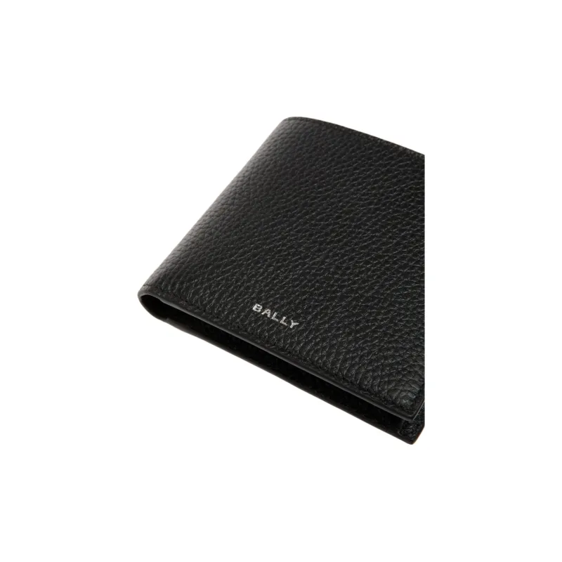 BALLY Grain Cow Leather Wallet Regular Men's Black-3