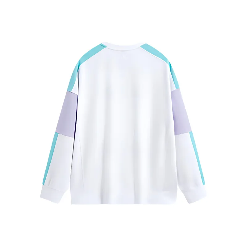 XTEP Vitality Series Sweatshirt Women's Pearl White/Jade Water Blue/Sheer Purple-1