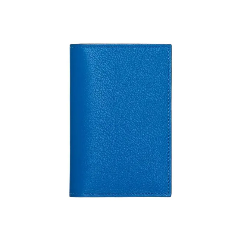 HERMES MC² Euclide Evercolor & Evergrain Calfskin Card Holder Men's Gorgon Blue & Night Blue-0