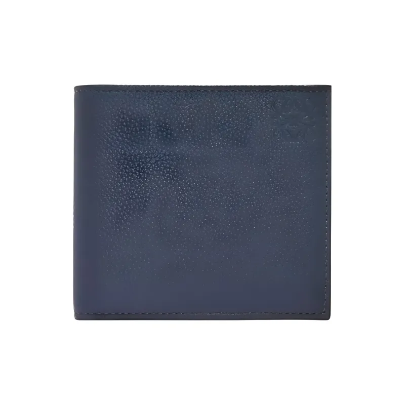 LOEWE Soft Grained Cow Leather Wallet Men's Agate Blue-0