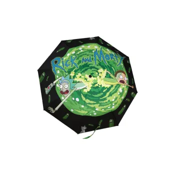 SMITH CHU Automatic Umbrella Manual Sun Umbrella Dense Rick And Morty Umbrella Quirky TV Green