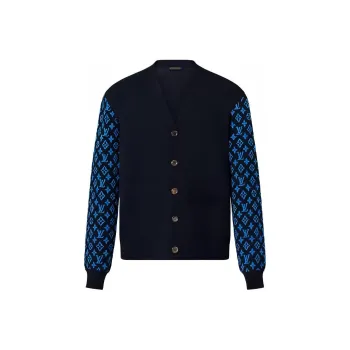 LOUIS VUITTON Monogram Cashmere Mix Cardigan