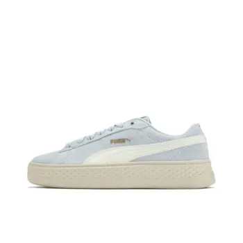 PUMA Smash Platform Anti Slip Wear Resistant Low Top Skateboard Shoes Women's Blue White