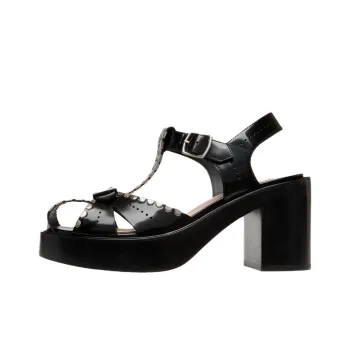BALLY Peggy Gut One Strap Sandals 8.5cm Women's Black