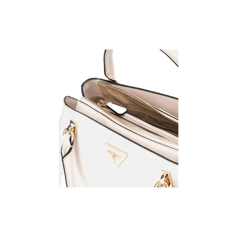 GUESS Noelle Polyurethane One Shoulder Handbag Women's Cream-3
