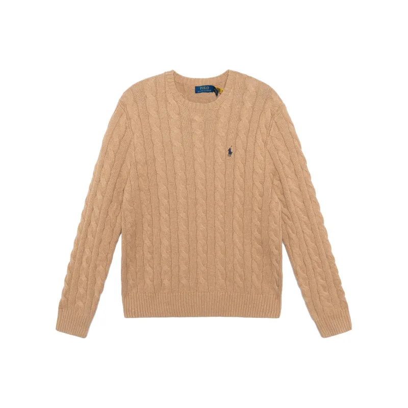 Polo Ralph Lauren Logo Embroidered Cable Knit Jumper-0