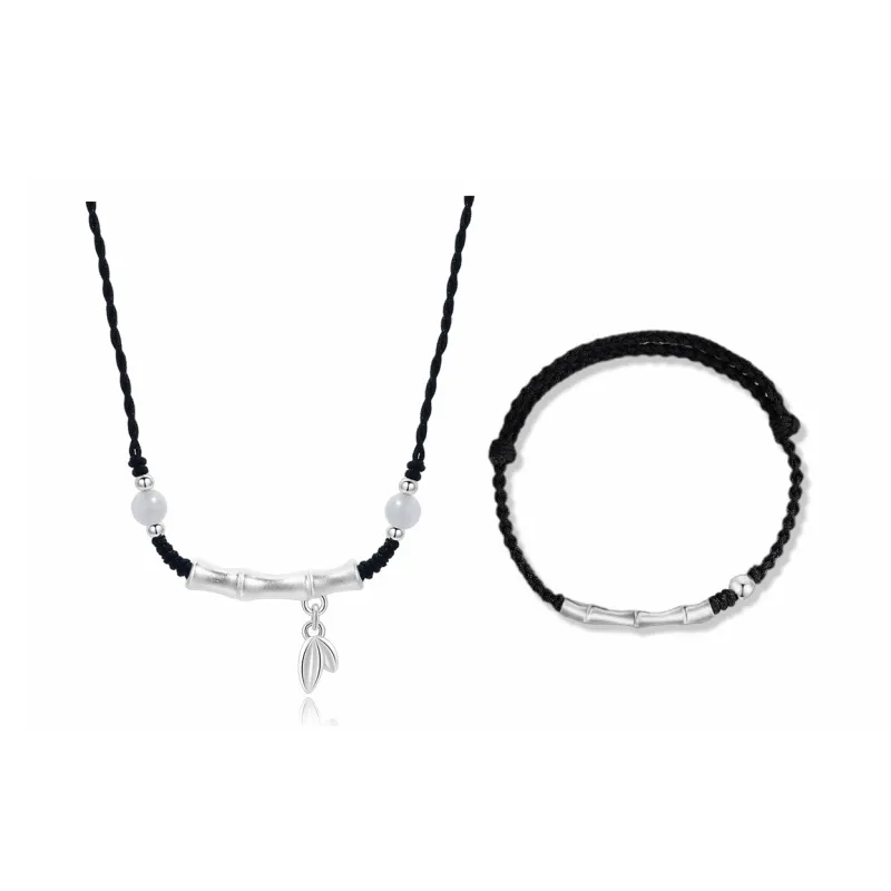 CHINA GOLD 999 Fine Silver Necklaces Women's-4