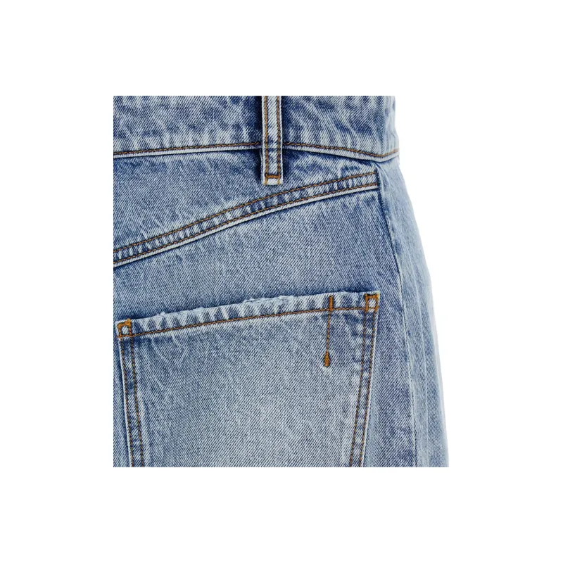 SportMax Piave Logo Patch Denim Skirt-2