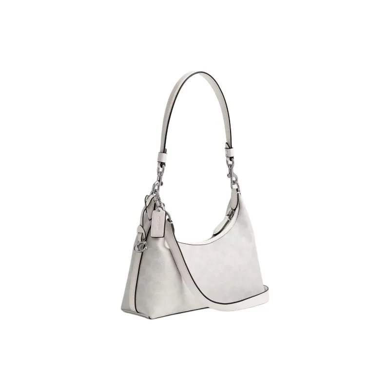 COACH Juliet Coated Canvas Shoulder Bag Tubas Women's Silver & Chalk White-1