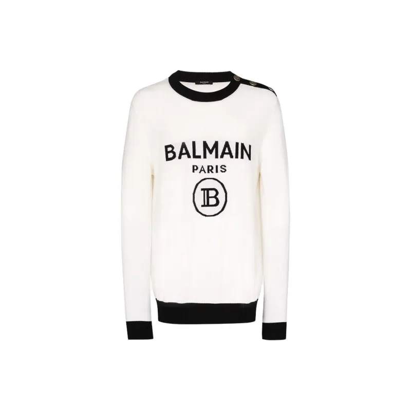 BALMAIN Cashmere Sweaters Men Ecru-0