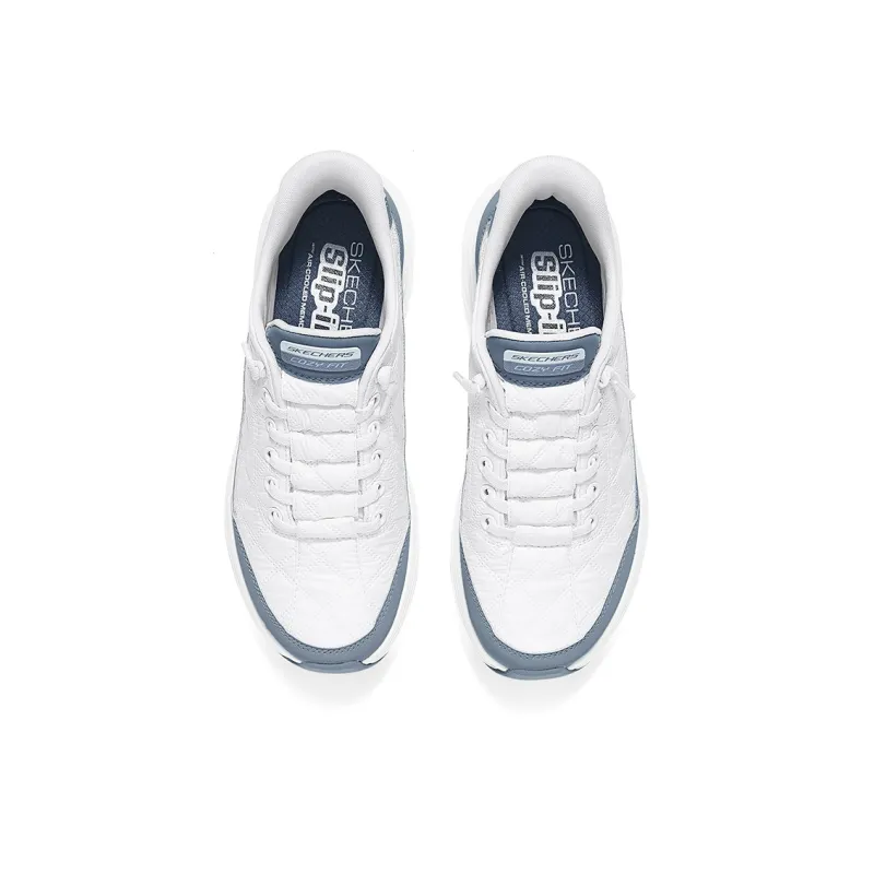 Skechers SPORT WOMENS Yubu Shoes Wear resistant And Lightweight Low Top Casual Shoes Women's White Blue-3