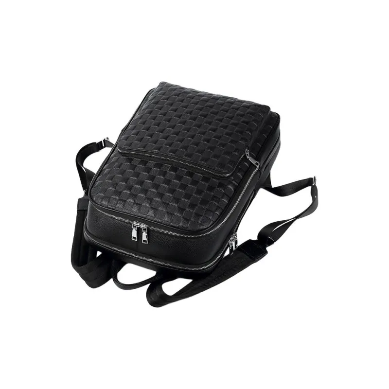 VIHUS Cow Leather Backpack Men's Black-2