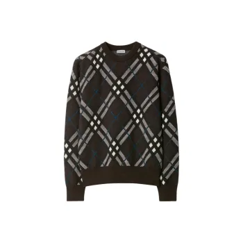 Burberry Plaid Check Crewneck Sweatshirt