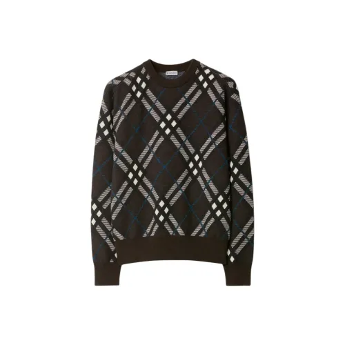 Burberry Plaid Check Crewneck Sweatshirt
