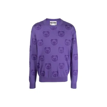 MOSCHINO Sweaters Men Purple