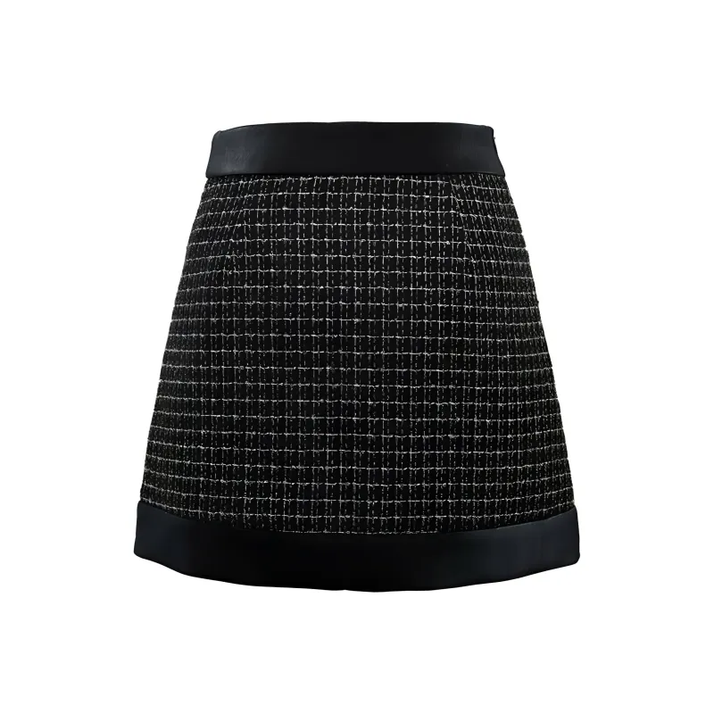 LULUALWAYS Casual Short Skirts Women's Black-1