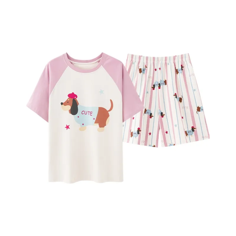XIAFENYAN Pajama Set Women's Pink-0