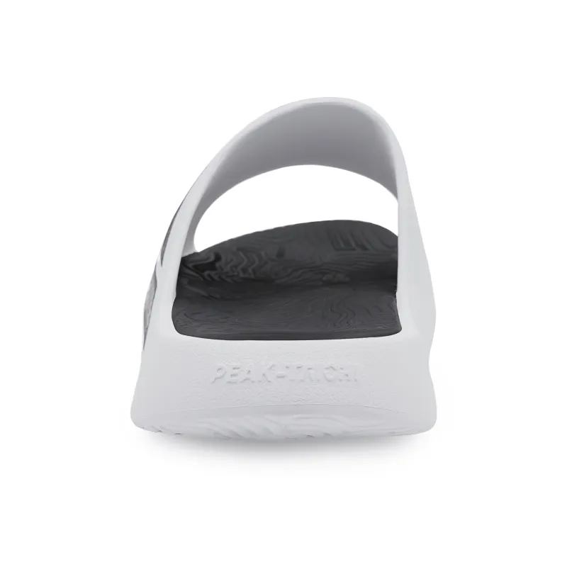 PEAK Tai Ji1.0 Slip Resistant Abrasion Resistant Cushioning Slide Slippers Men's Black White-3