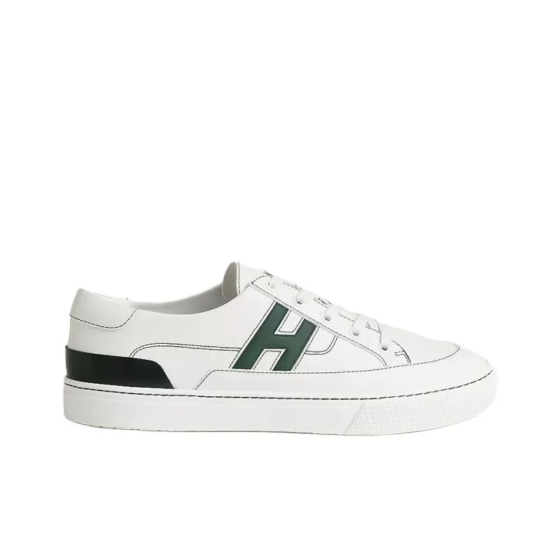 HERMES Deep Low Top Skateboard Shoes Men's White-1