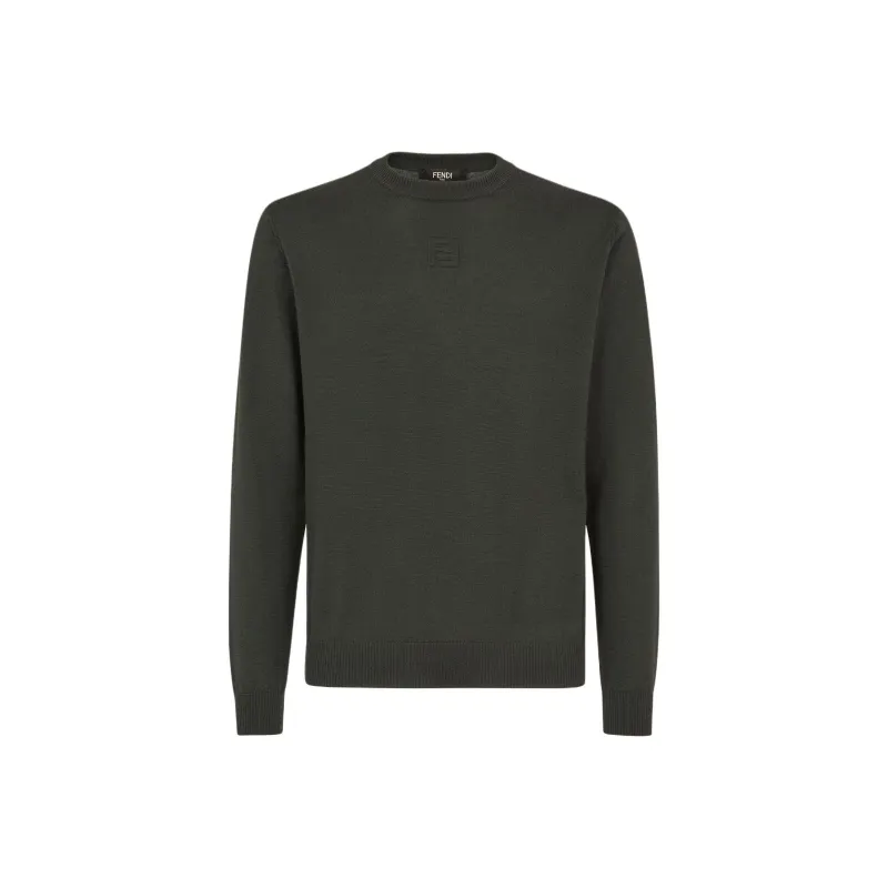 FENDI Crewneck Long Sleeve Knit Sweater-0