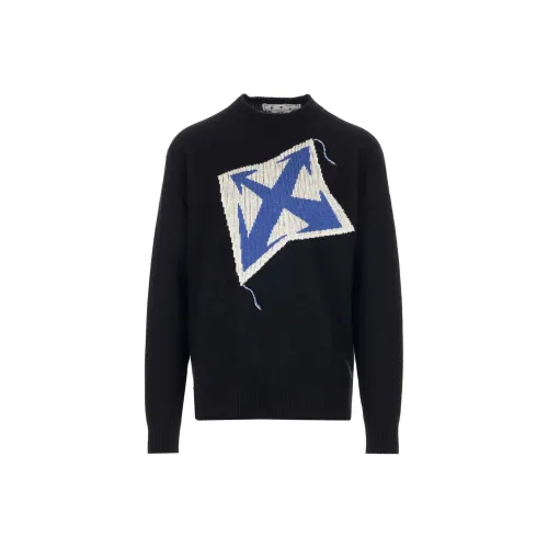 OFF WHITE Thund Arr Chunky Knit Crewneck