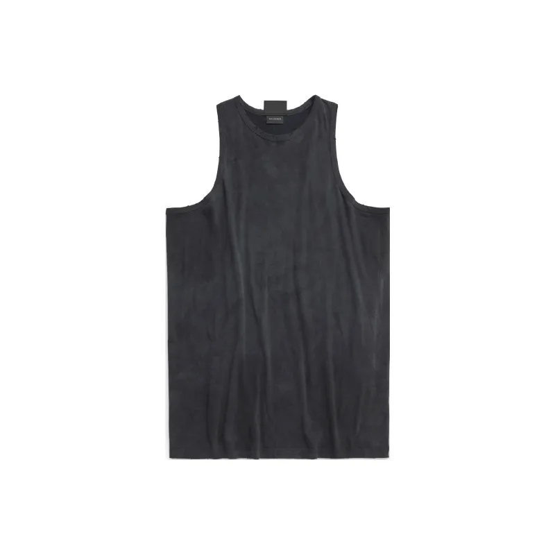 Balenciaga SS23 Tank Tops Loose Fit Style Men's Black-0