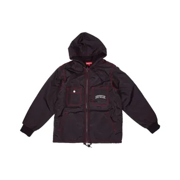 Supreme Sherpa Lined Nylon Zip Up Jacket
