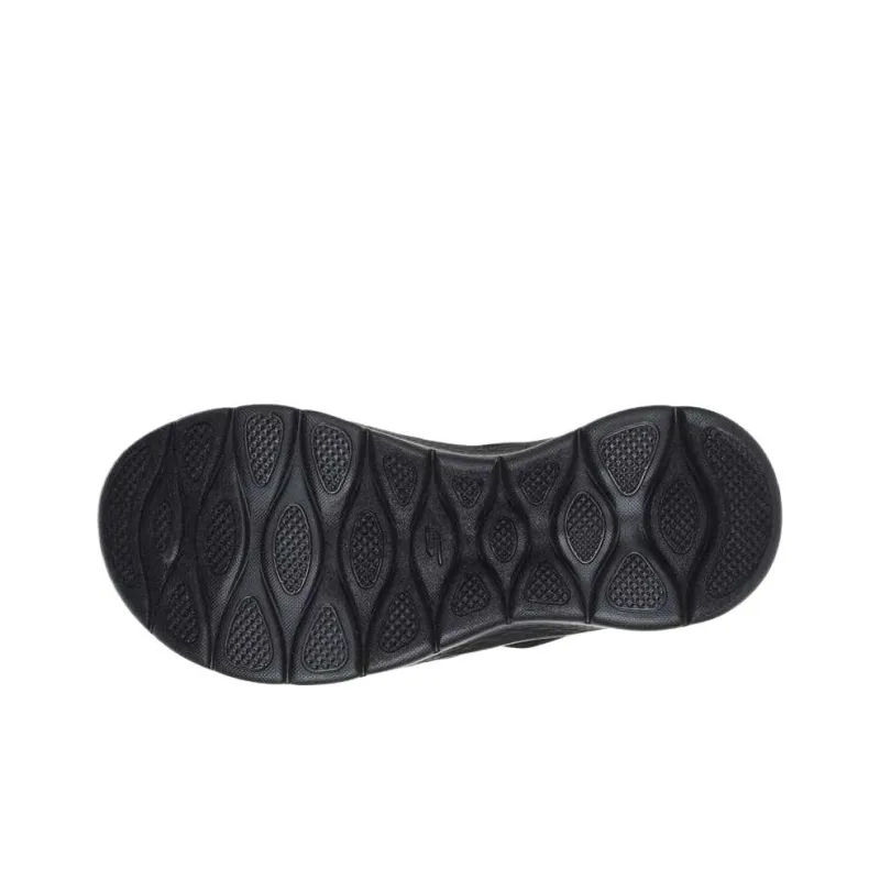 Skechers Go Walk Fle Woven Slip Resistant Flip Flops Women's Black-4