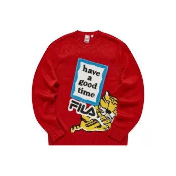 FILA Co branded Year Of The Tiger Collection Sweaters Unisex Legend Red