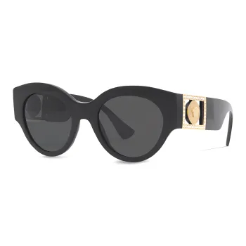 VERSACE Round Sunglasses Gray