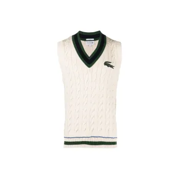 LACOSTE Tank Tops Men Ivory