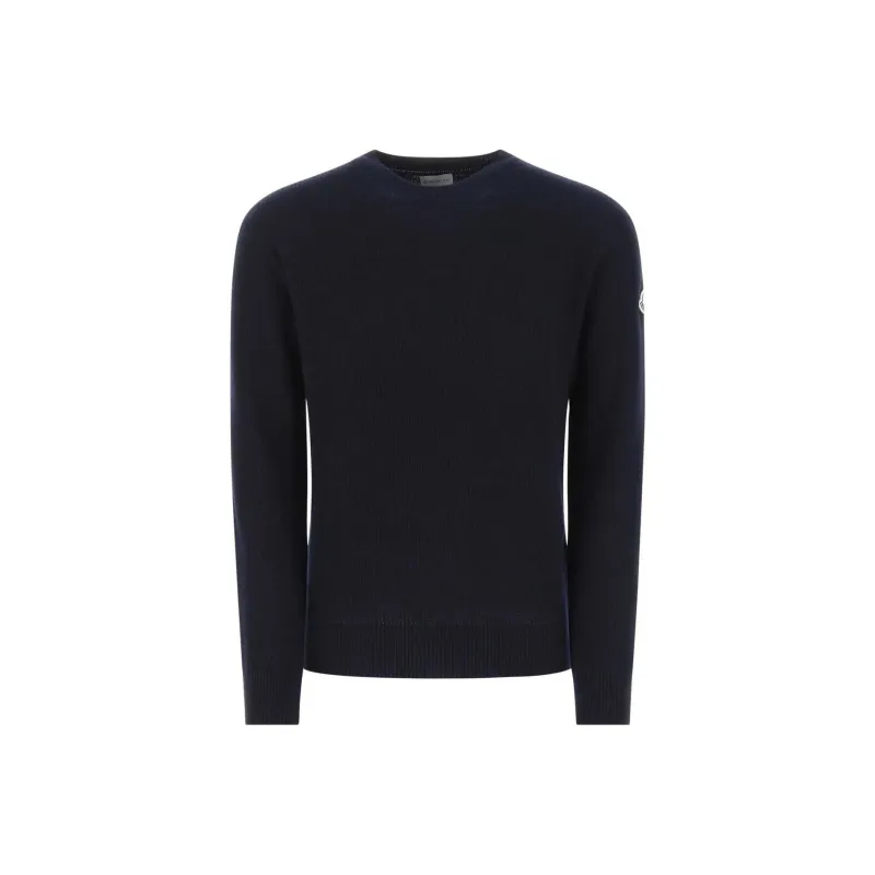 Moncler Cashmere Sweaters Men Dark Blue-0