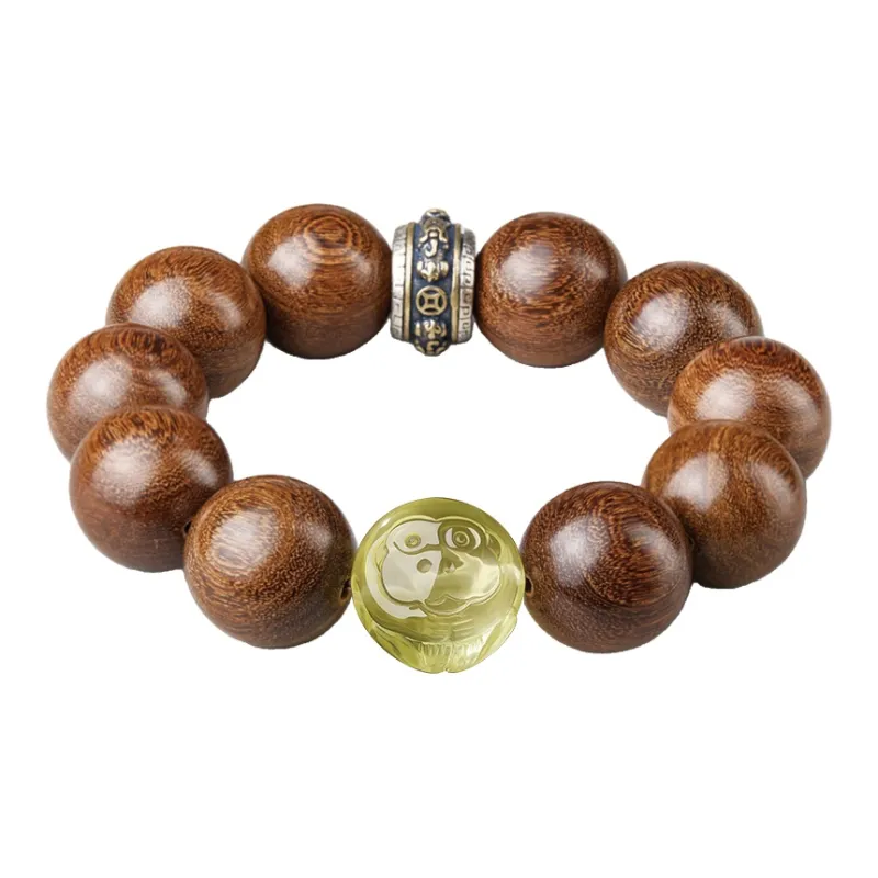 Moonstone Edge Golden Sandalwood Bracelets Men's-13
