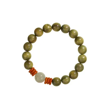 JIUHUASHAN Green Sandalwood Bracelets Unisex