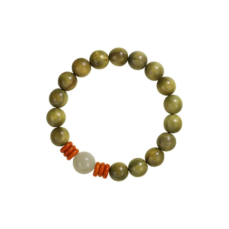JIUHUASHAN Green Sandalwood Bracelets Unisex-0