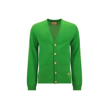 GUCCI Horsebit-Detail V-Neck Cardigan