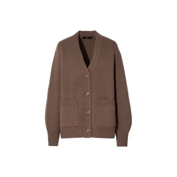 Jil Sander X UNIQLO Jil Sander Collaboration Cashmere Sweaters Men Coffee