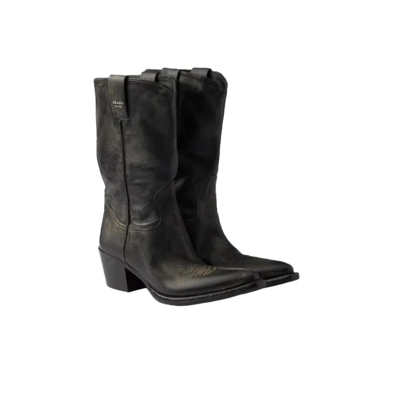 PRADA Ankle Boots 4.5cm Women's Black-2